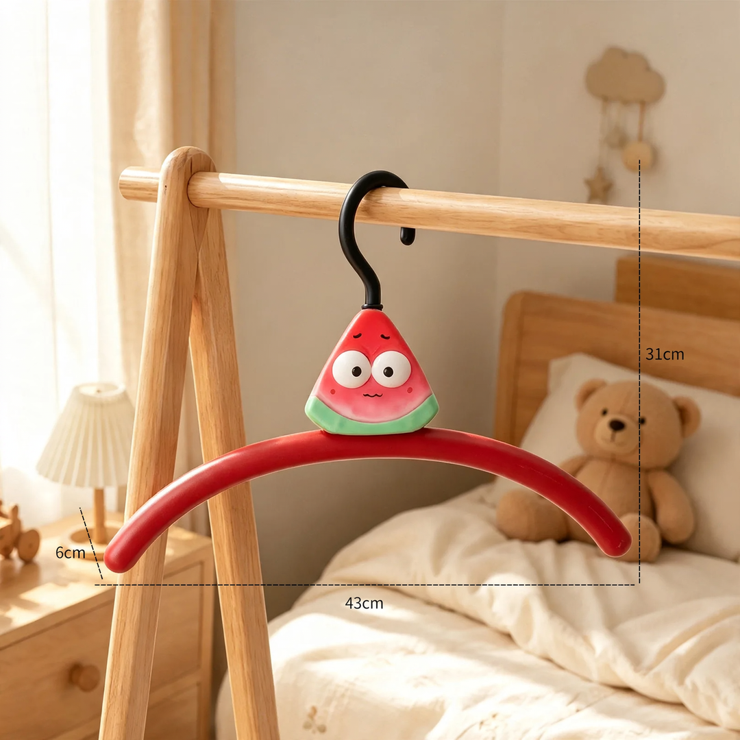 Plastic clothes hanger with cartoon design