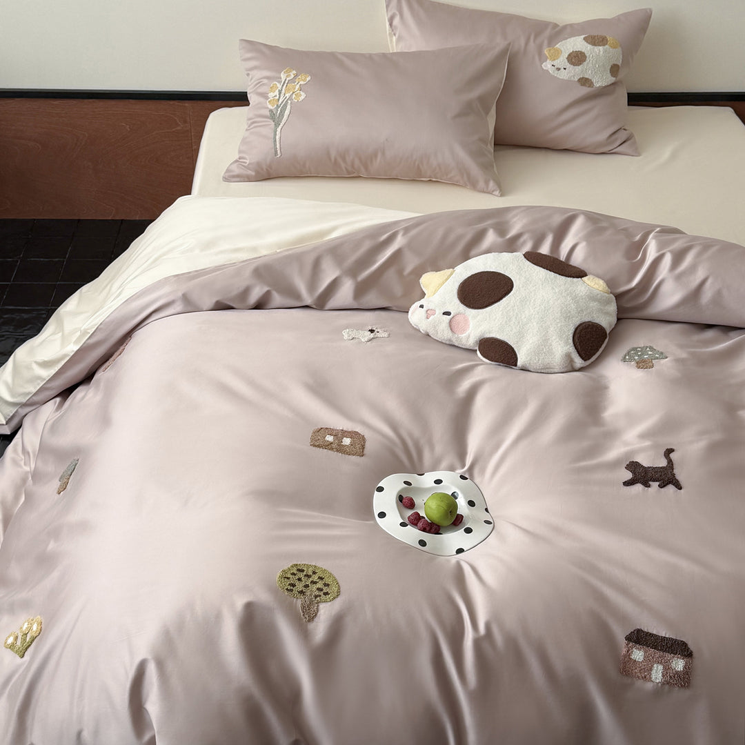 Modern cotton bedding set, 100 thread count
