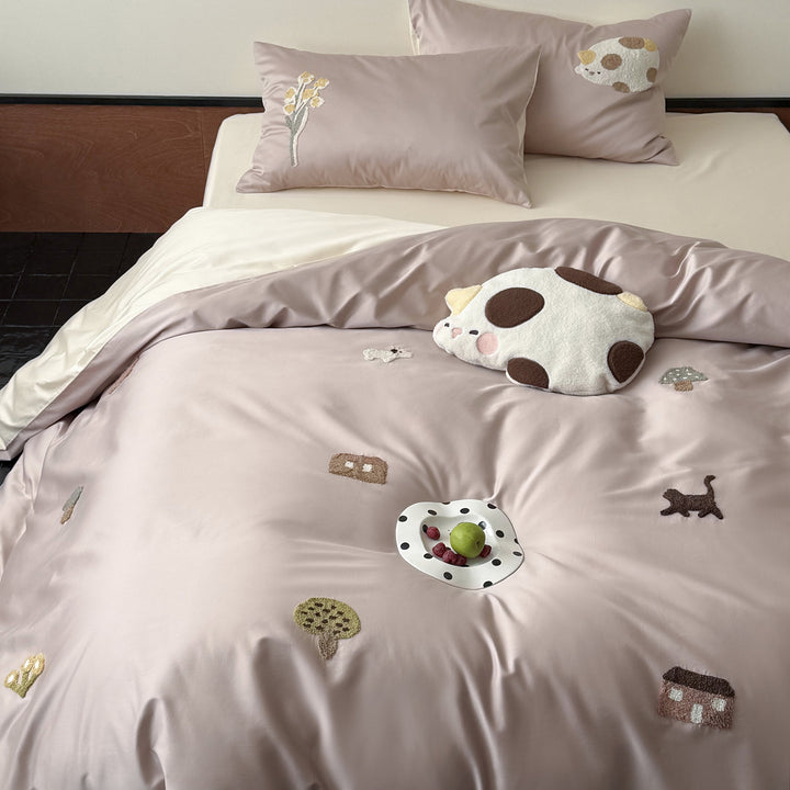 Modern cotton bedding set, 100 thread count