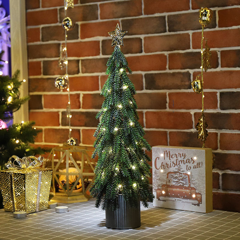 Mini Christmas tree made of PVC with lighting