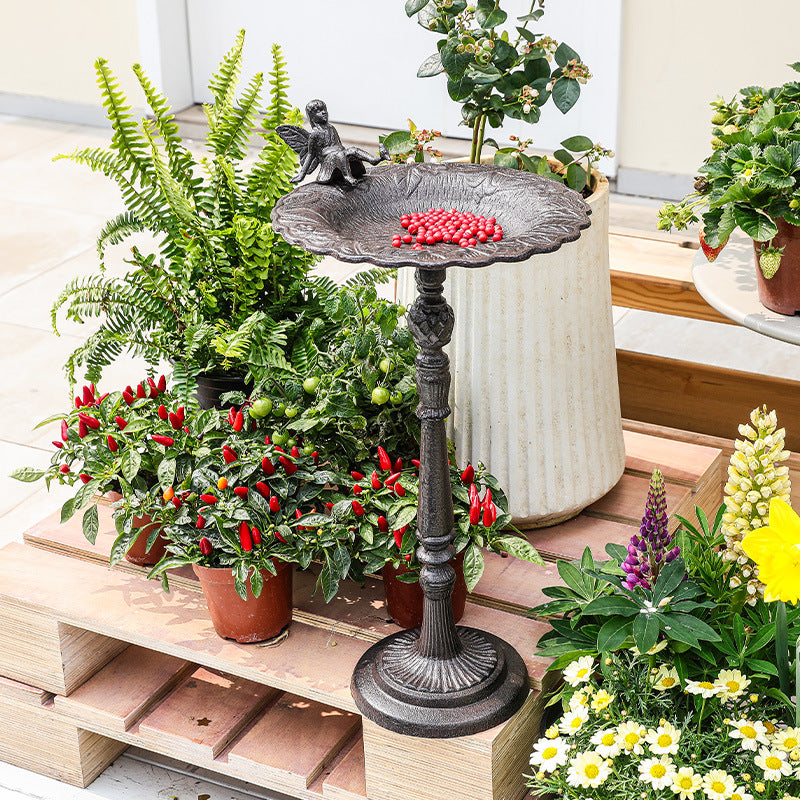Stand-Birdbath made of metal in vintage style