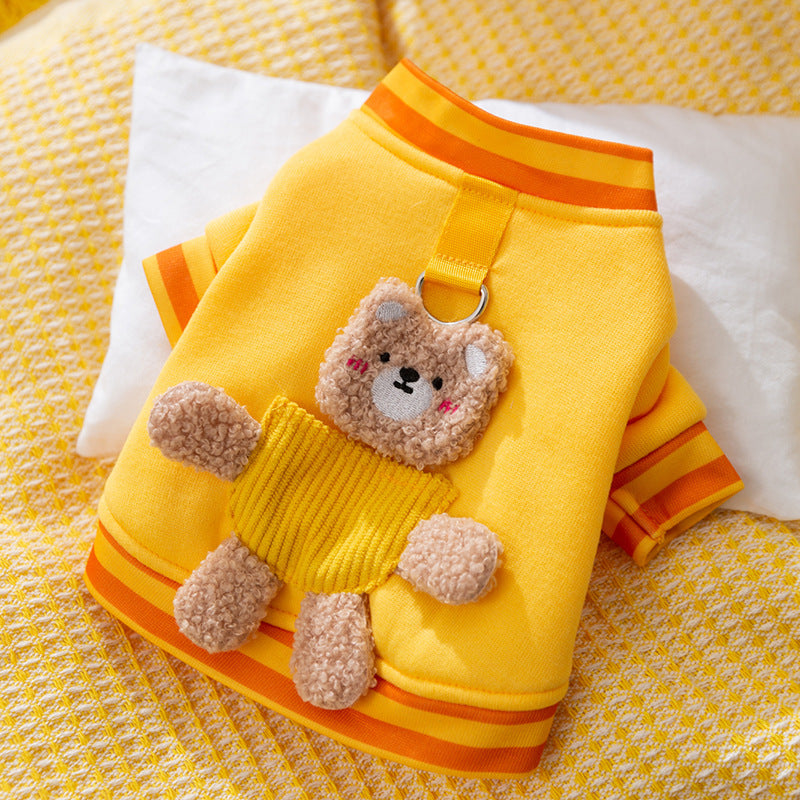 Sweatshirt for dogs with cartoon design and pocket