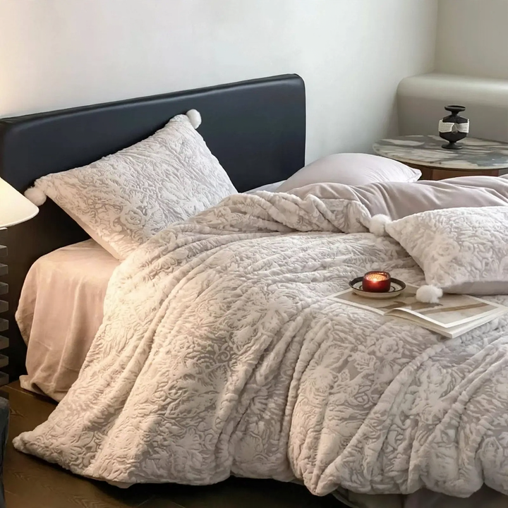 Milk fiber fleece bedding set, extra heavy, warm