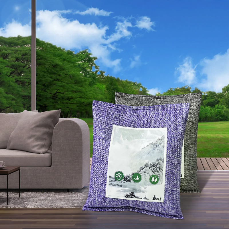 Activated carbon bags for air purification and moisture retention