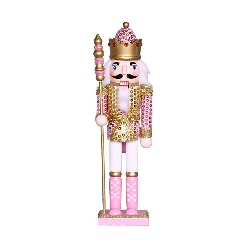 Nutcracker figure, 30 cm, Pink