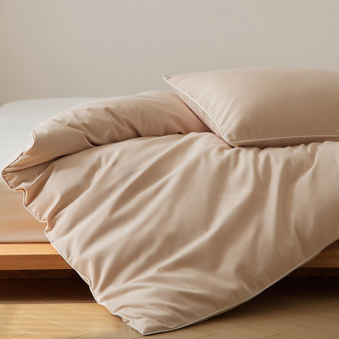 Duvet cover made of brushed long-staple cotton