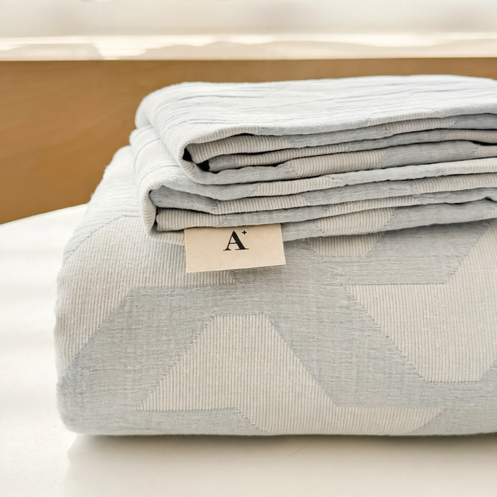 Cotton fitted sheet, 3-ply, protective cover