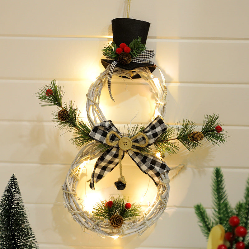 Decorative Christmas wreath with lighting