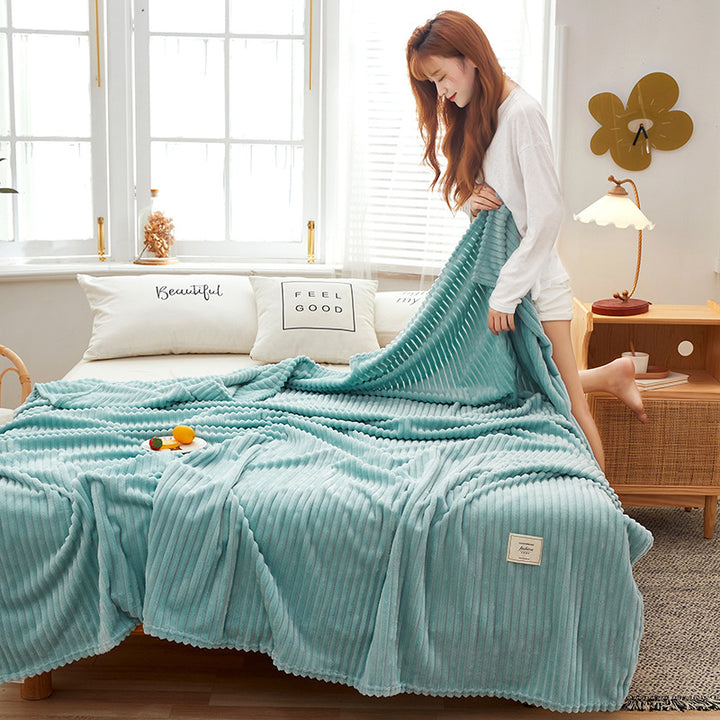 Warm cuddly blanket made of soft fleece