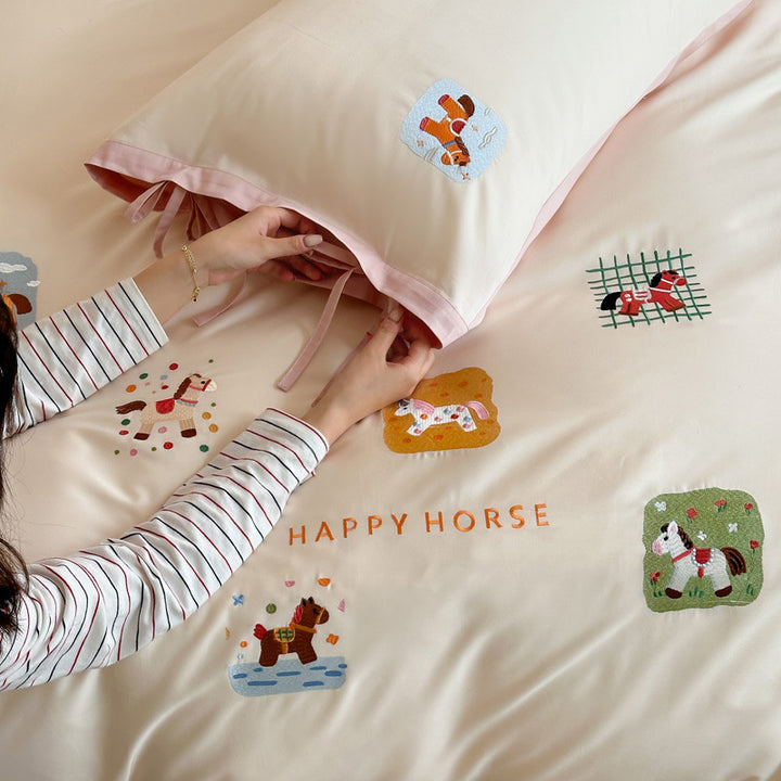 Cotton bedding set, 100S, cartoon pattern