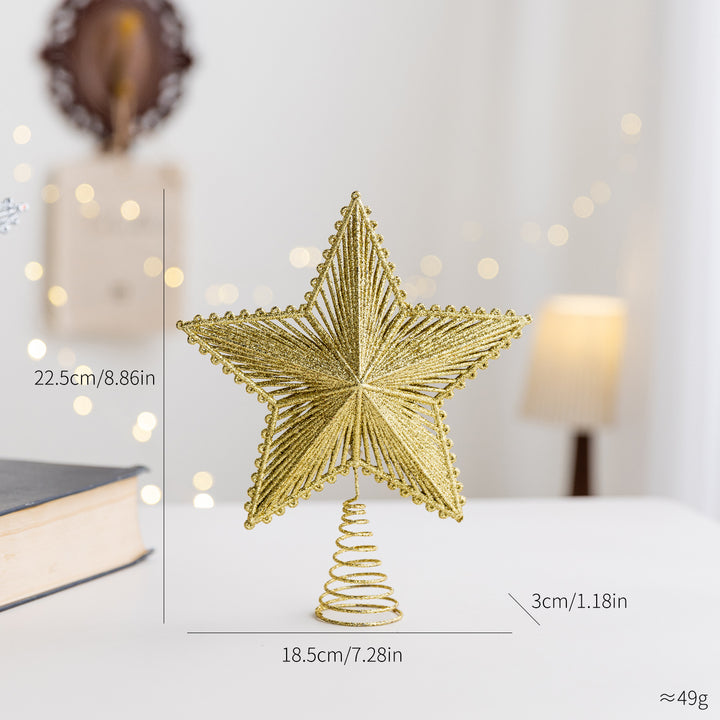 Christmas tree top star, plastic with glitter