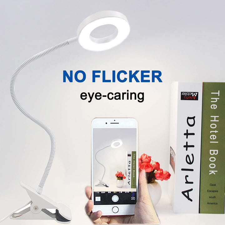 LED clamp lamp with flexible gooseneck