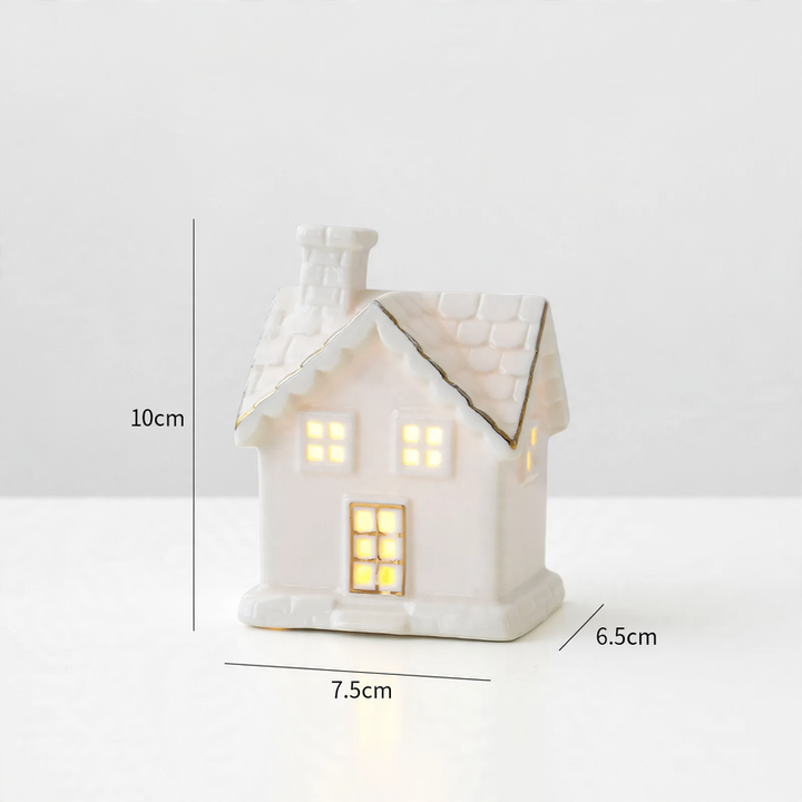 Ceramic Christmas house with lighting