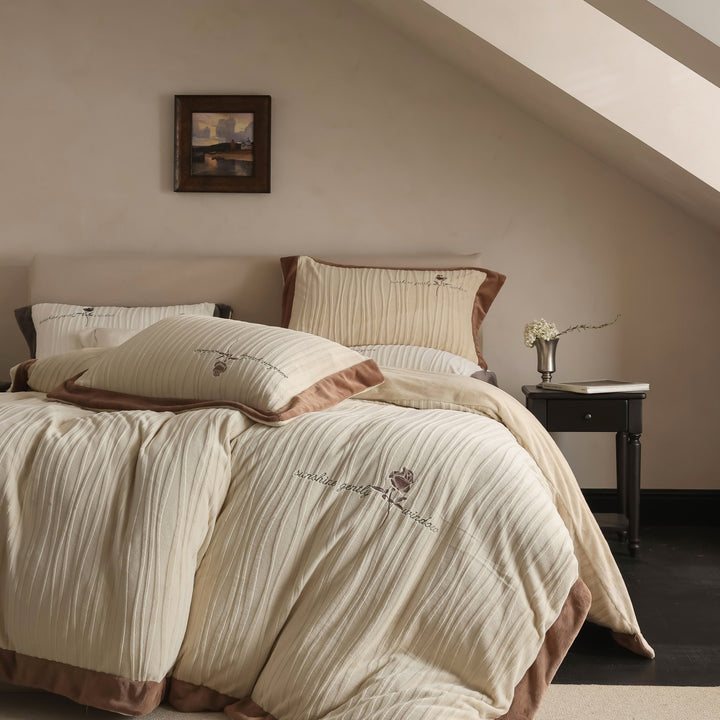 Milk fiber bedding set, 4-piece, matte surface