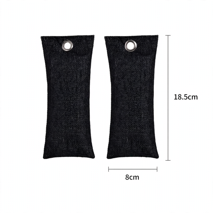Activated carbon shoe bags for odor neutralization