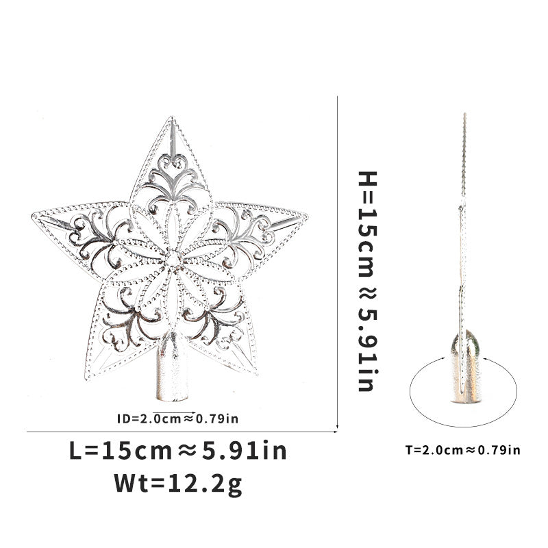 Christmas tree star with intricate cutout