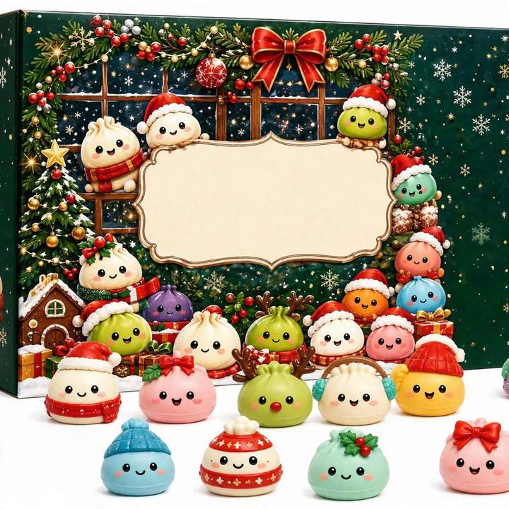 Christmas Advent calendar with sensory decorative figures