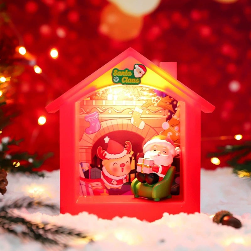 Christmas glass ball night light with star light