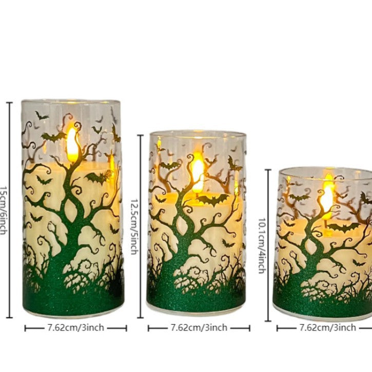 LED Candle Set with Flame Effect for Festive Decoration