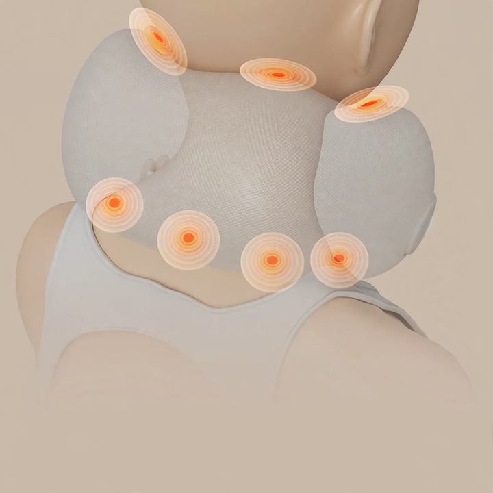U-shaped neck massage pillow with 8-point vibration