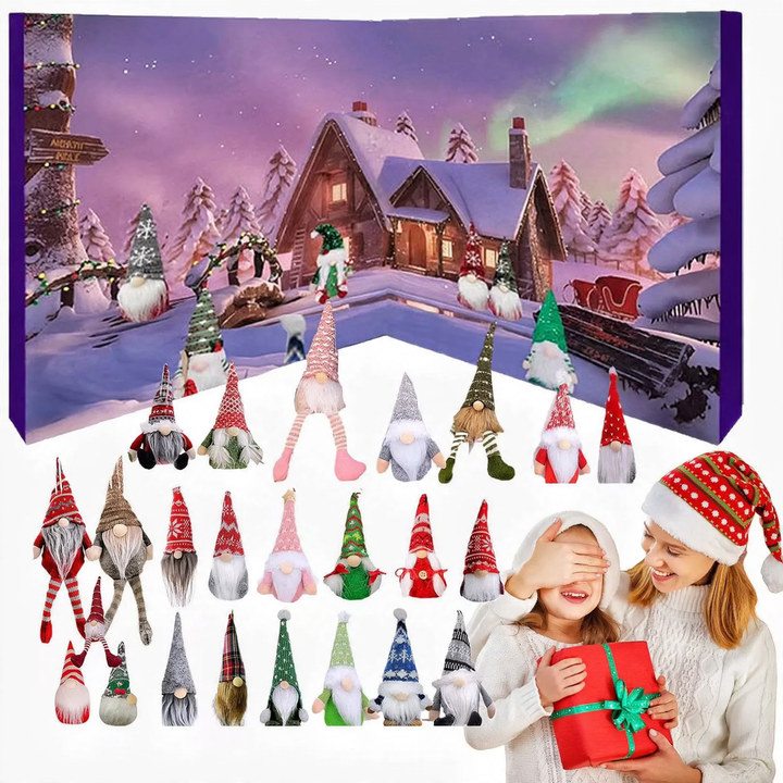 Christmas Advent Calendar with Elf Figures