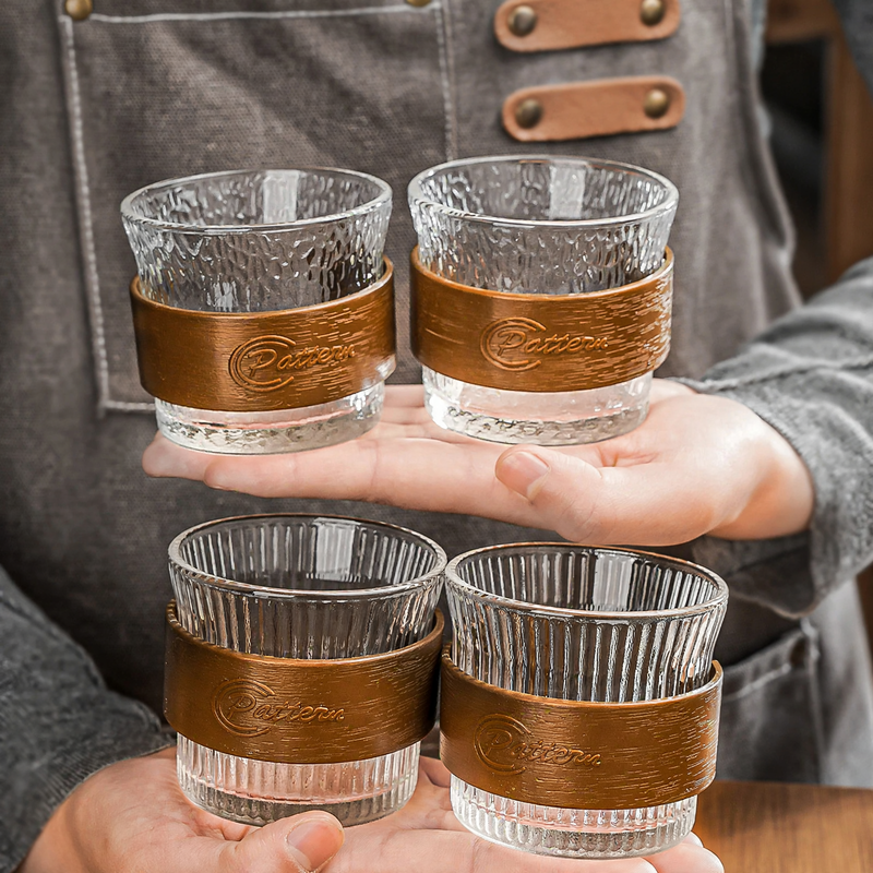 Glass set, hammered texture, 101–200 ml
