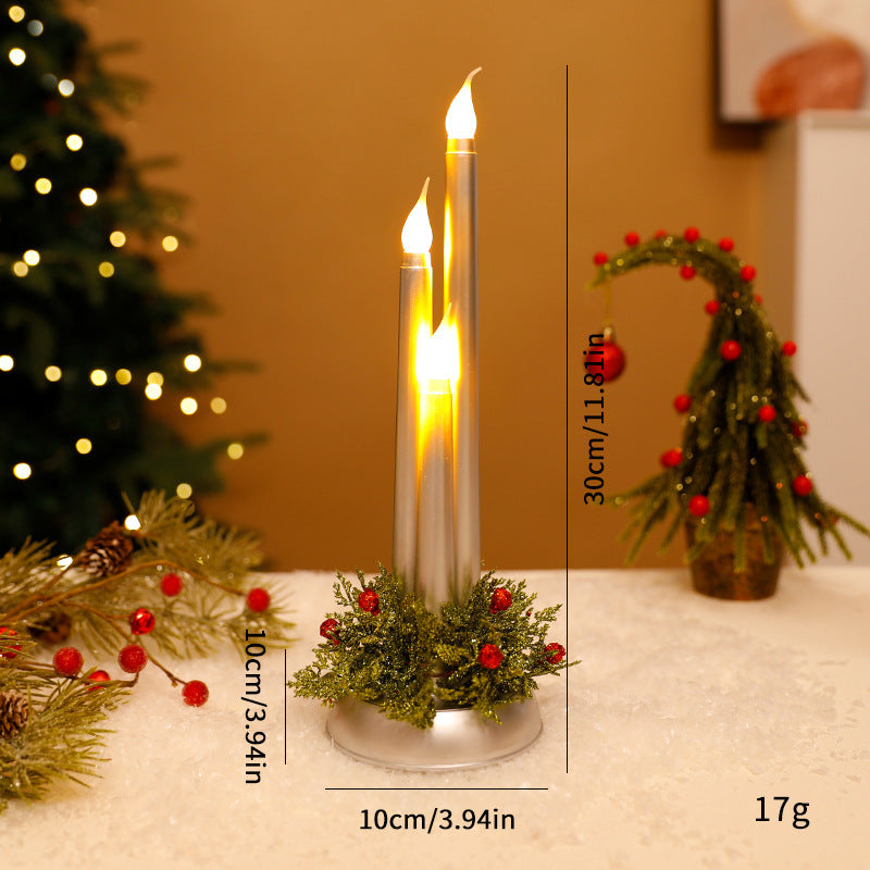 Decorative LED Christmas candle holder