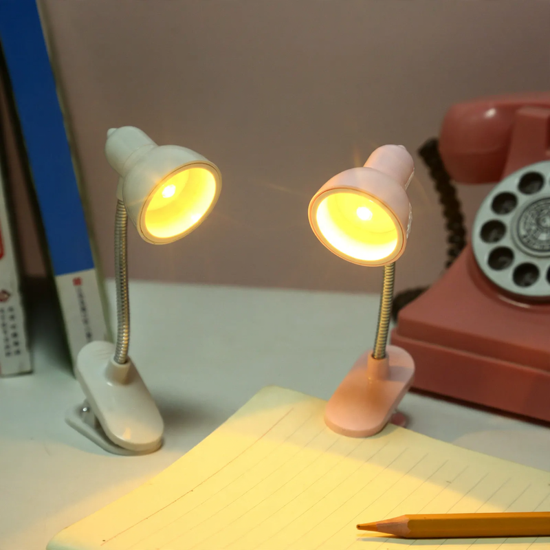 Mini LED clamp lamp, eye-friendly, flexible neck