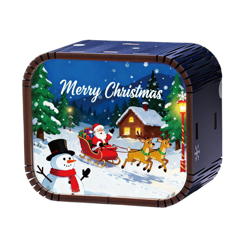 Wooden mini music box, Christmas edition
