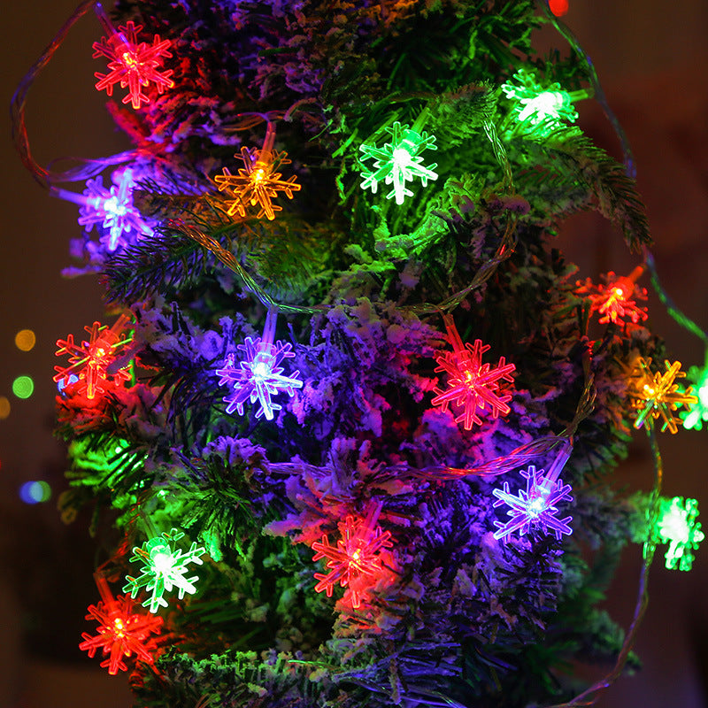 LED Snowflake String Lights for Festive Decoration