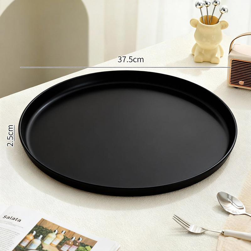 Beef Plastic Tray, Cream and Black