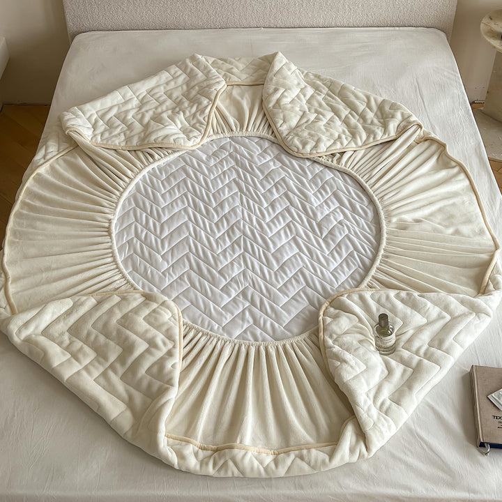Japanese flannel fitted sheet, extra thick, 1.8m