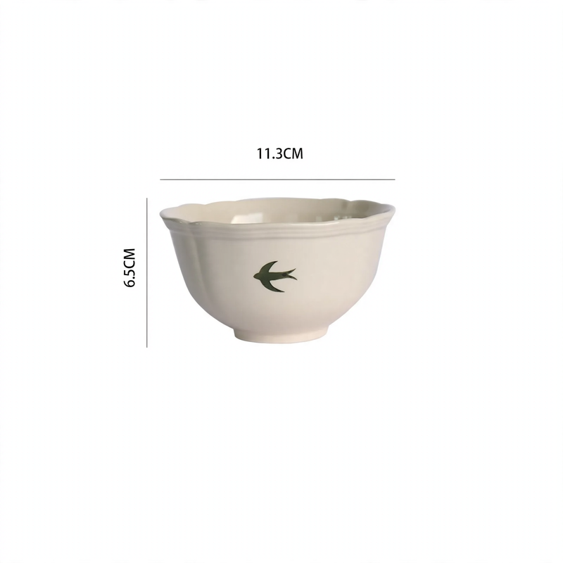 Ceramic dinnerware set, floral pattern, vintage style