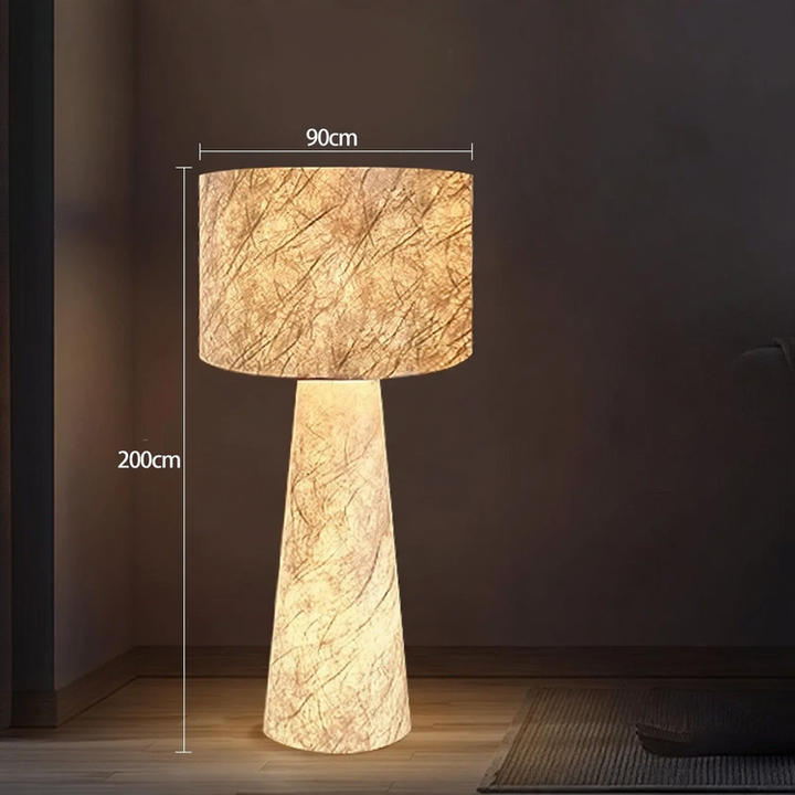 Full spectrum designer floor lamp in Wabi-Sabi style