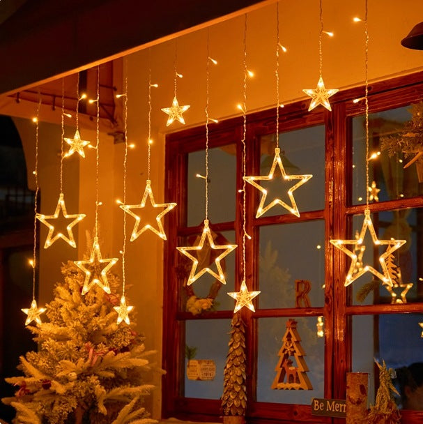 LED Star and Moon Light Curtain for Festive Decoration