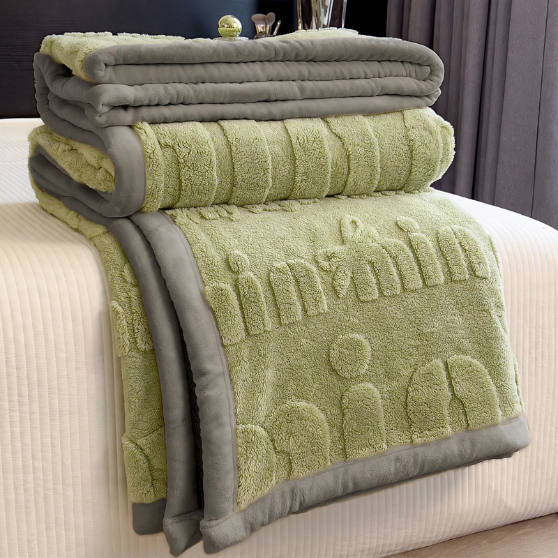 Coral fleece blanket, thickened, for winter
