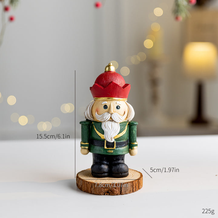 Decorative nutcracker soldier made of resin for the Christmas season