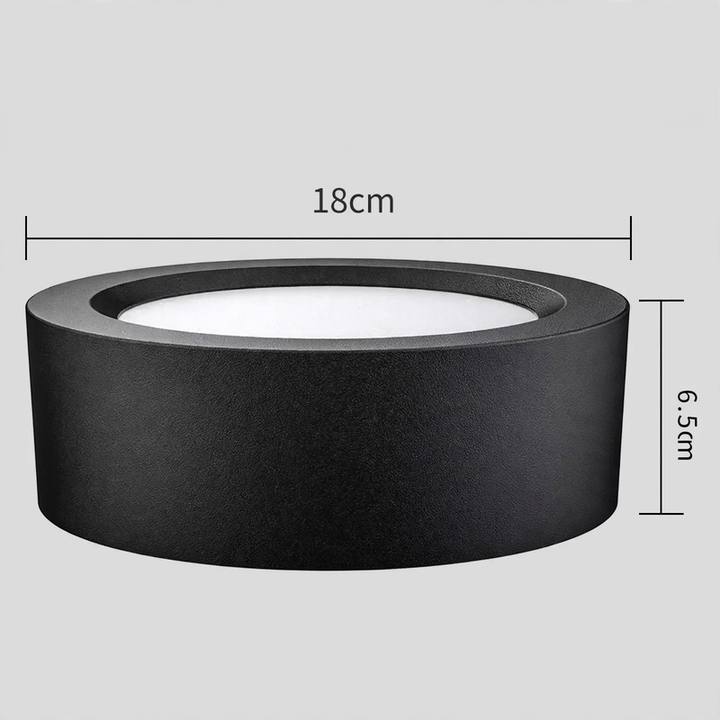 LED surface-mounted light, round, without drilling