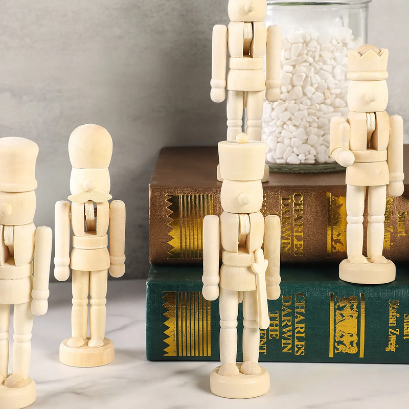 Wooden nutcracker blank for DIY crafting