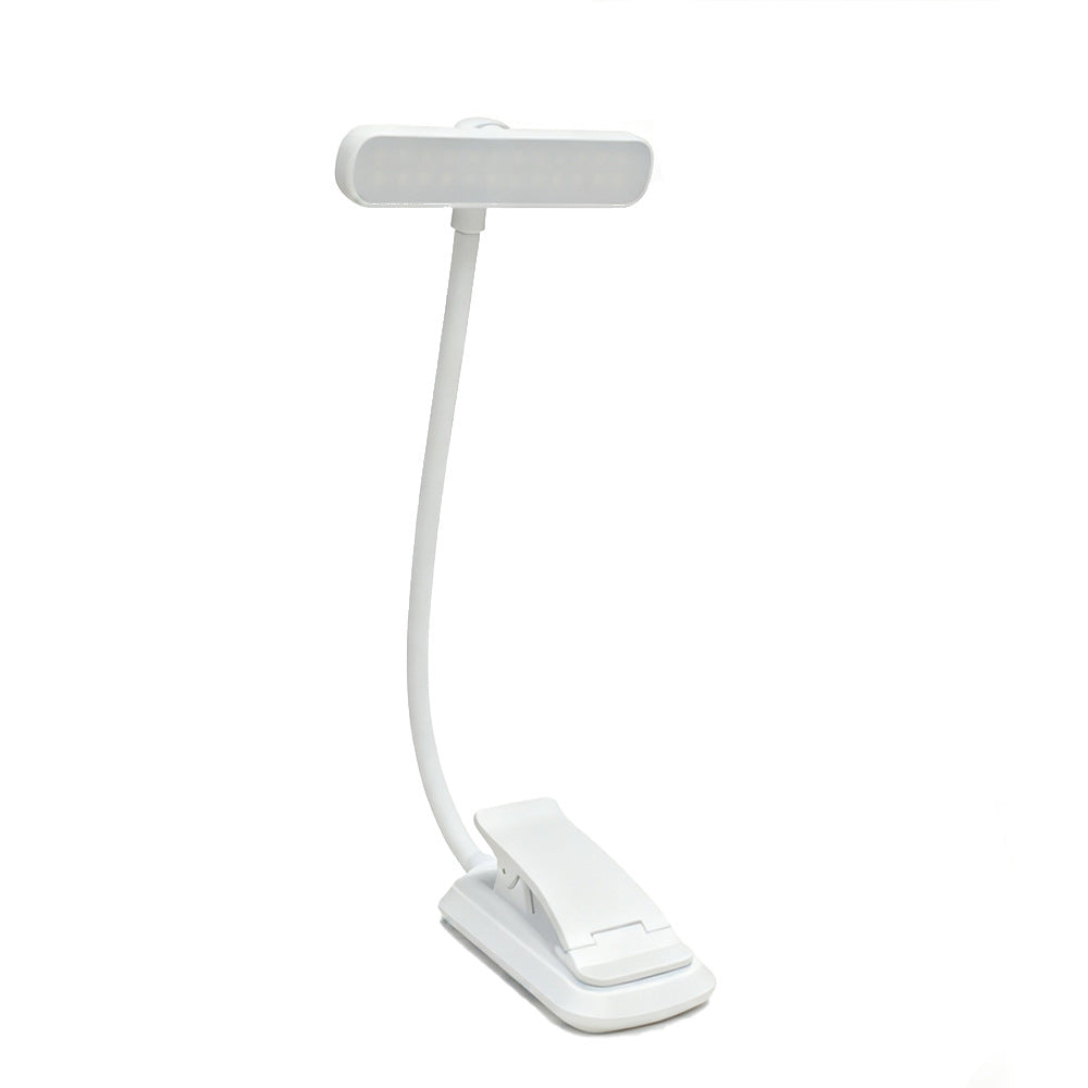 LED clamp lamp with 3 color temperatures, 1000 mAh
