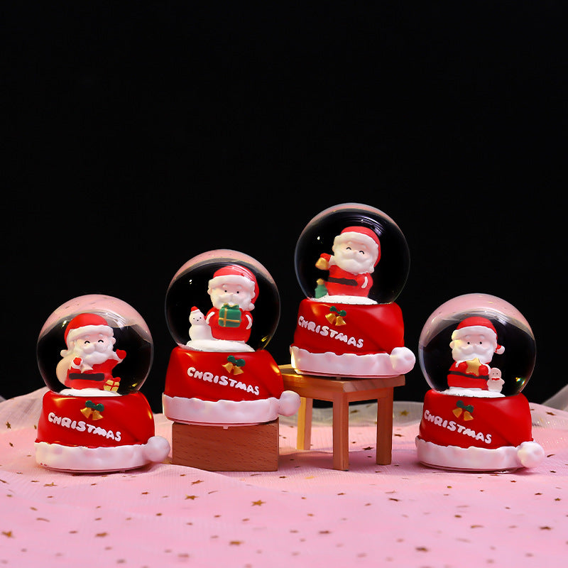 Christmas music box with glass ball