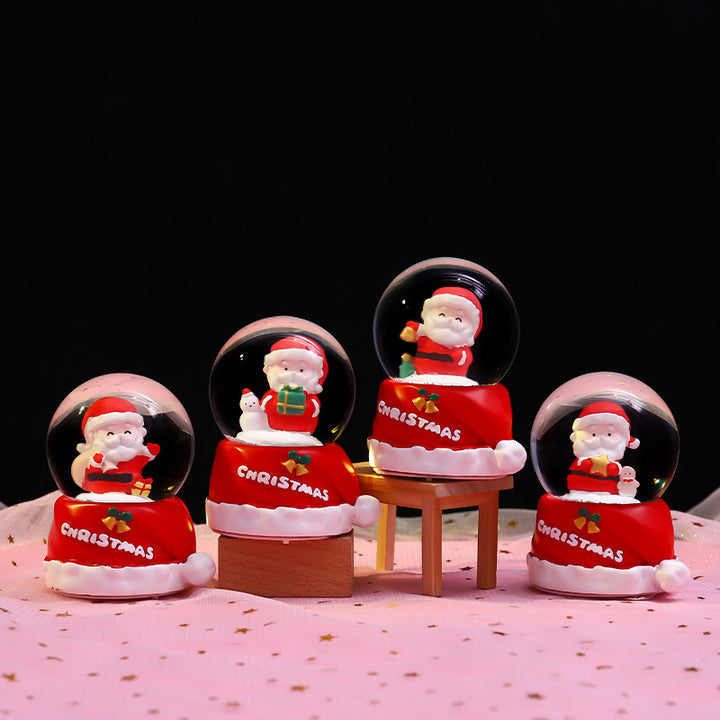 Christmas music box with glass ball