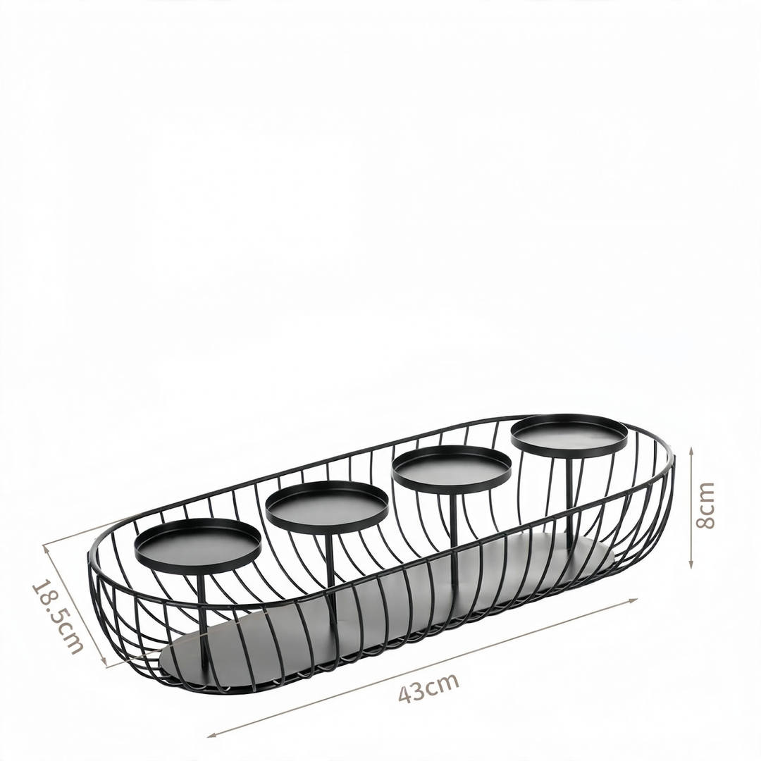 Decorative candle holder made of iron for festive occasions