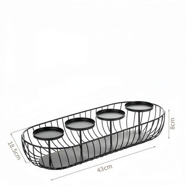 Decorative candle holder made of iron for festive occasions