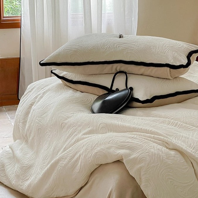 Quilted milk fiber fleece bedding set, extra thick