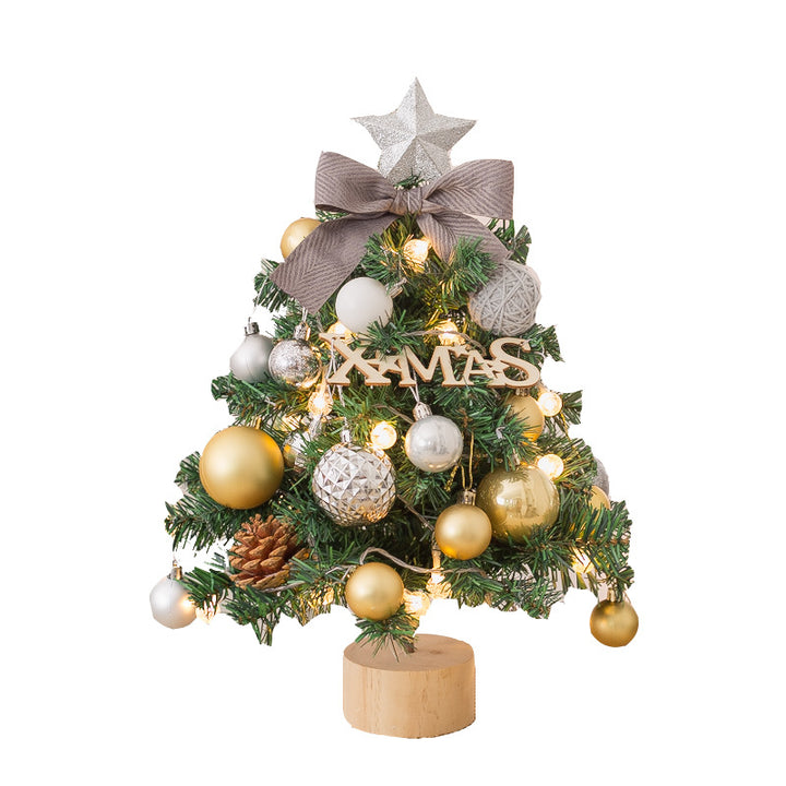 Mini Christmas Tree Set with Lighting, 45 cm
