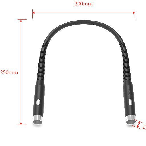 USB-rechargeable LED neck reading lamp