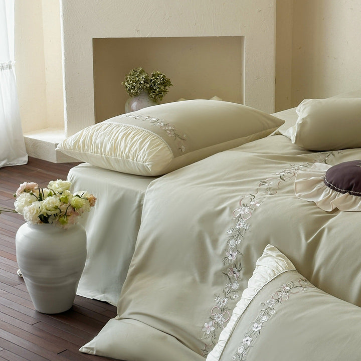 Bedding set, 100 count long staple cotton, brushed