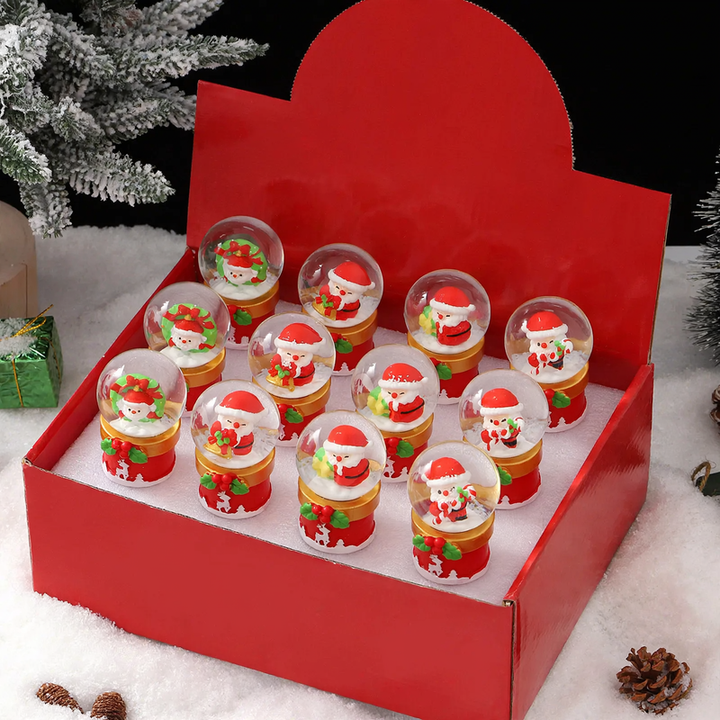Glowing Christmas Snow Globe with Figures