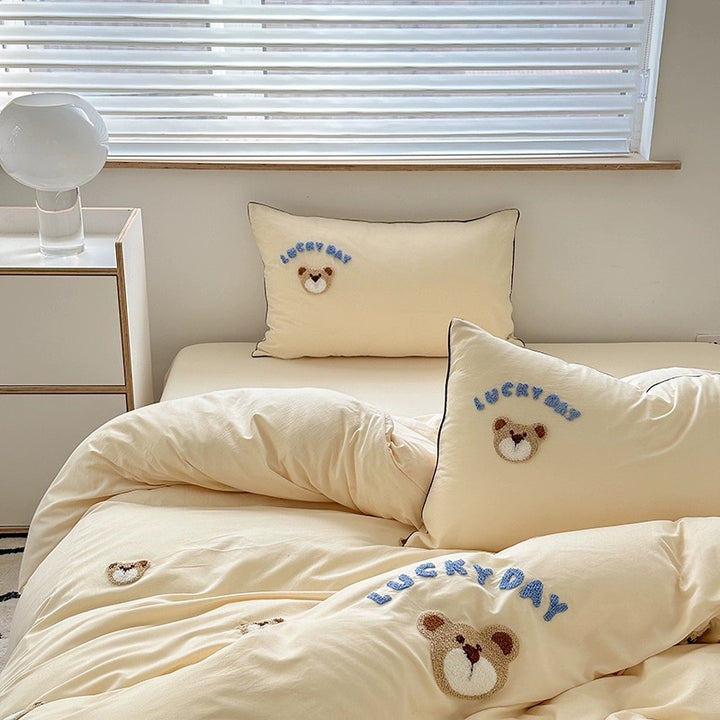 Bedding set made from washed cotton, cartoon design